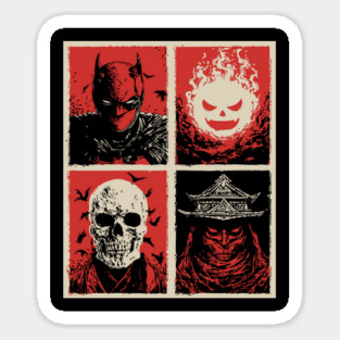 Gothic Vigilante & Ninja Horror - Retro Comic Book Art Magnet