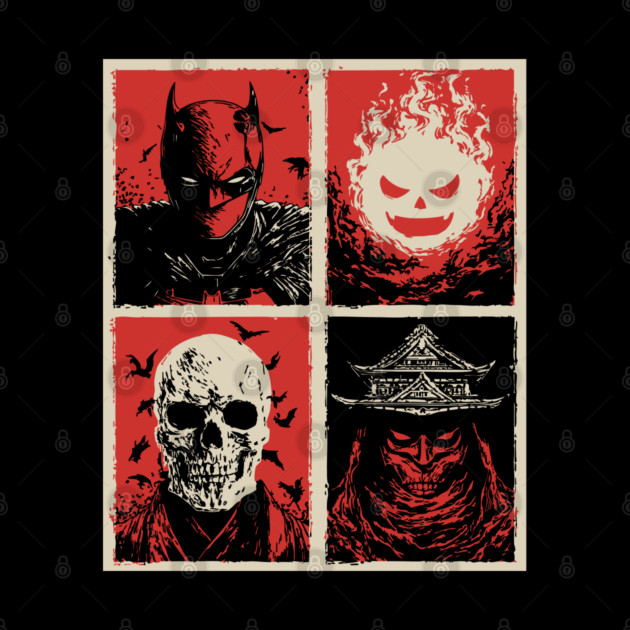 Gothic Vigilante & Ninja Horror - Retro Comic Book Art by TuncGK