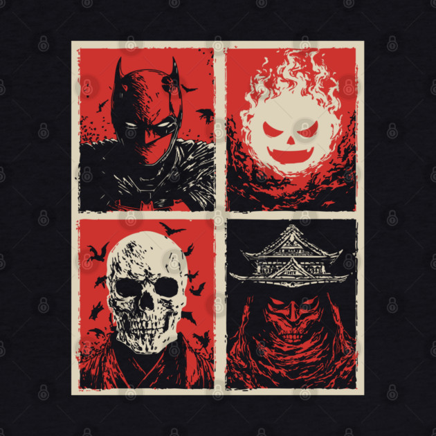 Gothic Vigilante & Ninja Horror - Retro Comic Book Art by TuncGK