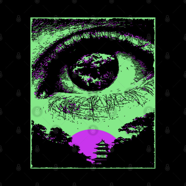 Psychedelic Eye - Retro Vaporwave All Seeing Eye by TuncGK