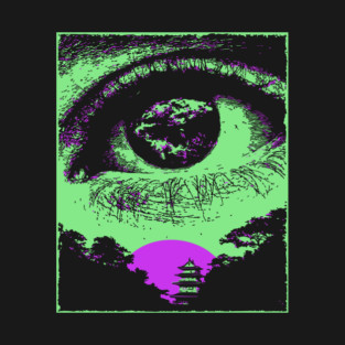Psychedelic Eye - Retro Vaporwave All Seeing Eye T-Shirt