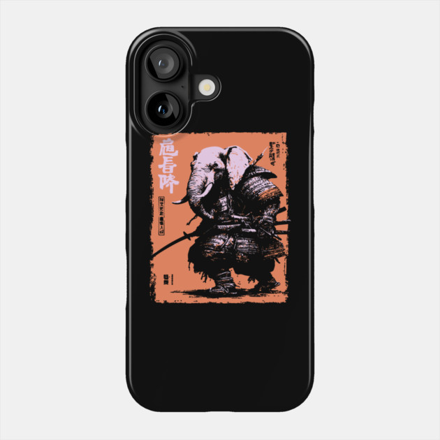 Elephant Samurai Warrior - Ukiyo-e Ronin Phone Case by TuncGK