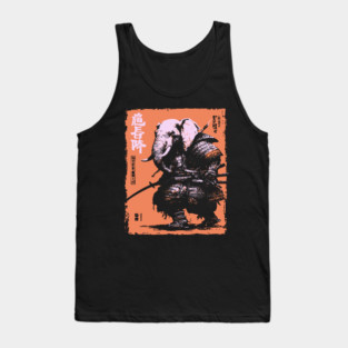 Elephant Samurai Warrior - Ukiyo-e Ronin Tank Top