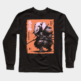Elephant Samurai Warrior - Ukiyo-e Ronin Long Sleeve T-Shirt
