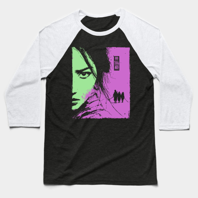 Female Ronin - Ukiyo-e Wandering Swordswoman Baseball T-Shirt by TuncGK