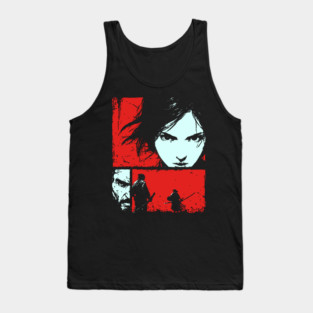 Samurai Revenge - Retro Japanese Chanbara Movie Art Tank Top