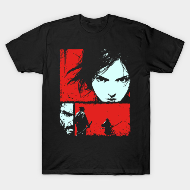 Samurai Revenge - Retro Japanese Chanbara Movie Art T-Shirt by TuncGK