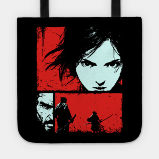 Samurai Revenge - Retro Japanese Chanbara Movie Art Tote