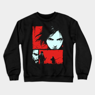Samurai Revenge - Retro Japanese Chanbara Movie Art Crewneck Sweatshirt
