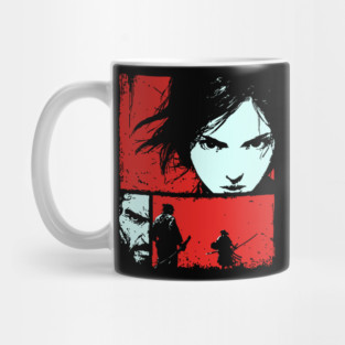 Samurai Revenge - Retro Japanese Chanbara Movie Art Mug