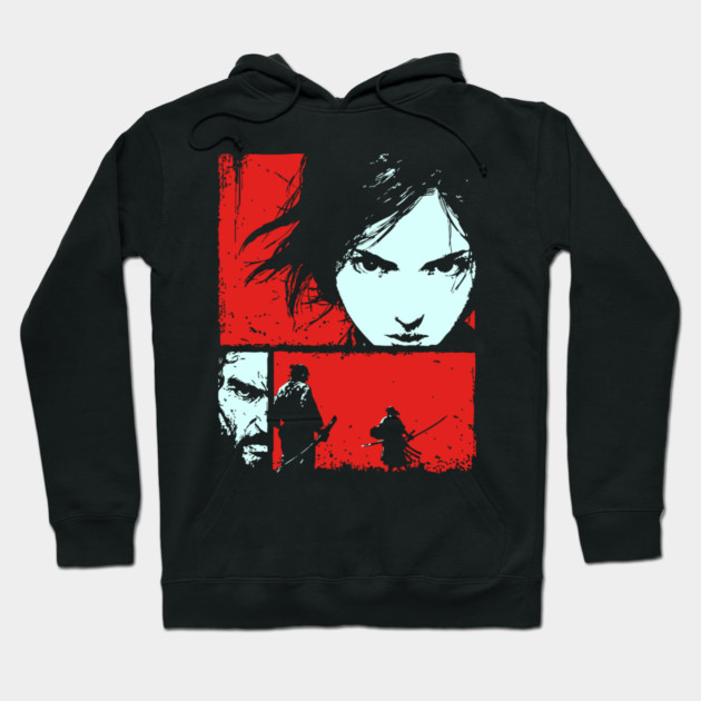 Samurai Revenge - Retro Japanese Chanbara Movie Art Hoodie by TuncGK