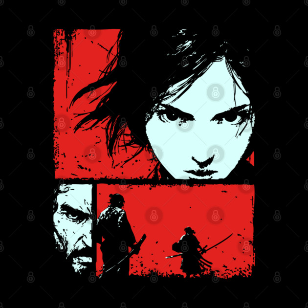 Samurai Revenge - Retro Japanese Chanbara Movie Art by TuncGK