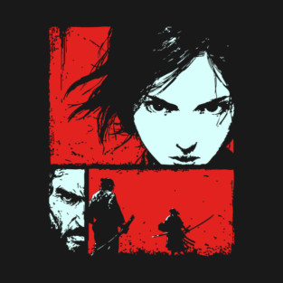 Samurai Revenge - Retro Japanese Chanbara Movie Art T-Shirt