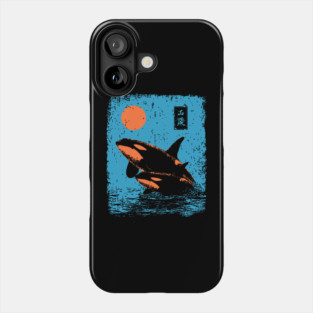 Ukiyo-e Orca - Retro Japanese Killer Whale Phone Case