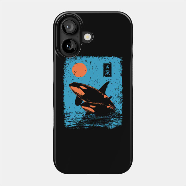 Ukiyo-e Orca - Retro Japanese Killer Whale Phone Case by TuncGK