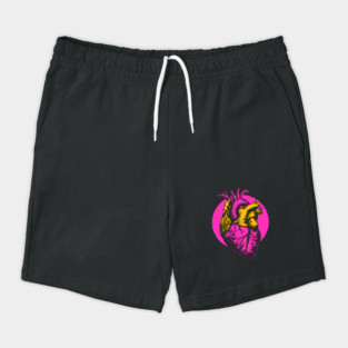 Neon Anatomical Heart - Vaporwave Medical Anatomy Art Shorts