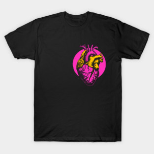 Neon Anatomical Heart - Vaporwave Medical Anatomy Art T-Shirt