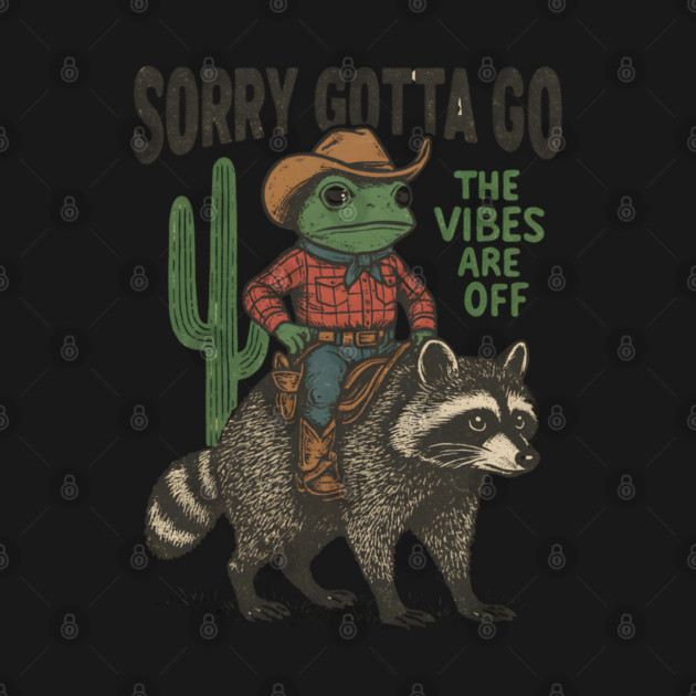 Cowboy Frog Riding Raccoon by Hays Robert Print