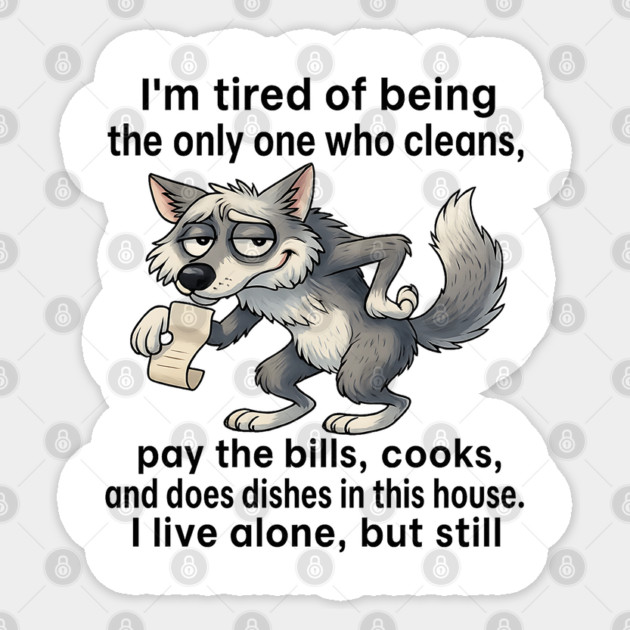 Solo Life Wolf Sticker by Hays Robert Print