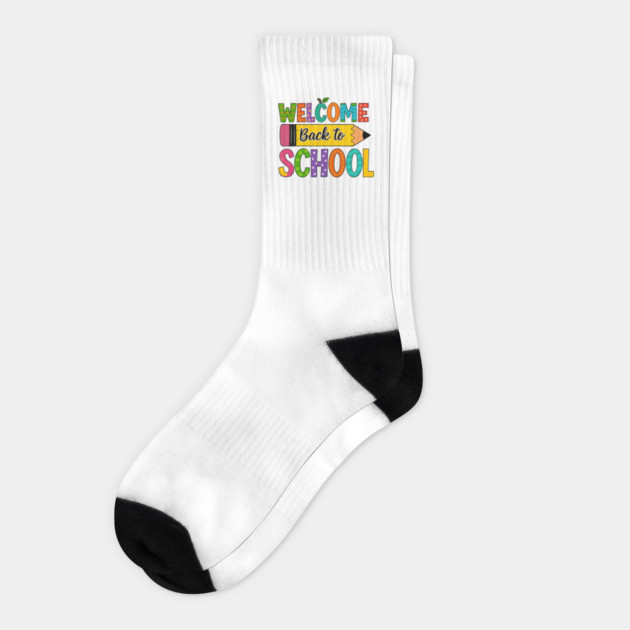 Welcome Back to School Socks by Hays Robert Print