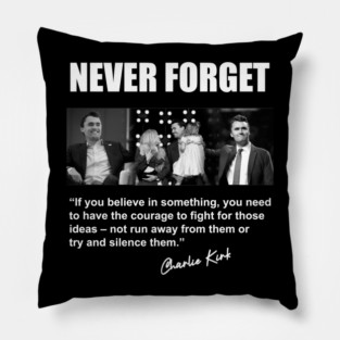 Charlie Kirk tribute 2 Pillow
