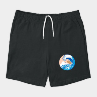 Wave Capybara Surfing Capibara Animal Lover Novelty Shorts