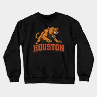 Cougars Retro Comic Book Style Logo Crewneck Sweatshirt