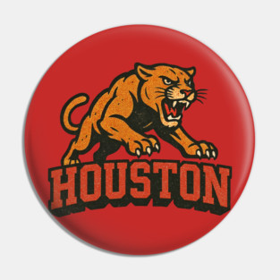 Cougars Retro Comic Book Style Logo Pin
