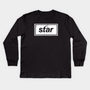 Star - Oasis Mancunian Indie Anthem Kids Long Sleeve T-Shirt