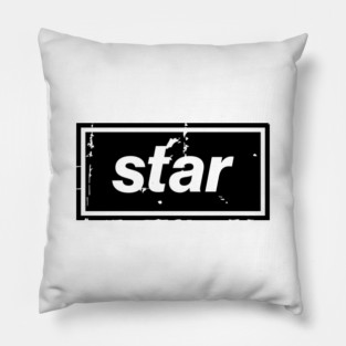 Star - Oasis Mancunian Indie Anthem Black Pillow