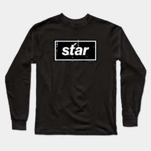 Star - Oasis Mancunian Indie Anthem Black Long Sleeve T-Shirt