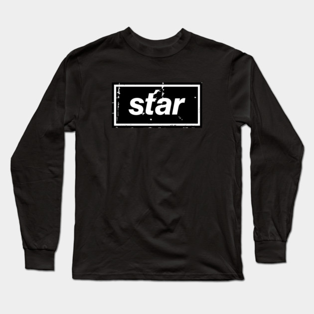 Star - Oasis Mancunian Indie Anthem Black Long Sleeve T-Shirt by Butter Creative