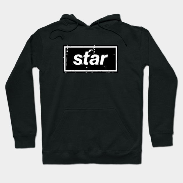 Star - Oasis Mancunian Indie Anthem Black Hoodie by Butter Creative