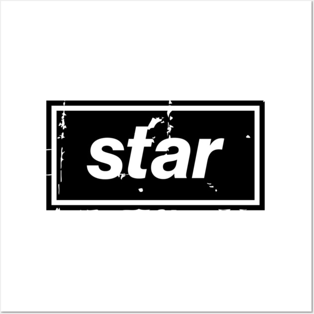 Star - Oasis Mancunian Indie Anthem Black Wall Art by Butter Creative