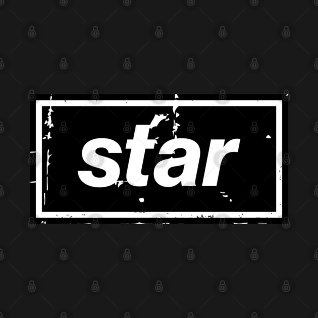 Star - Oasis Mancunian Indie Anthem Black by Butter Creative