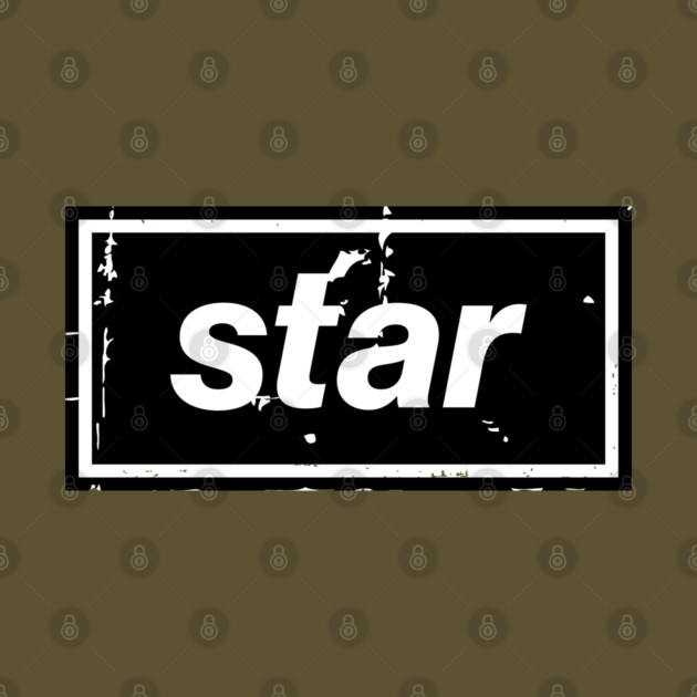 Star - Oasis Mancunian Indie Anthem Black by Butter Creative