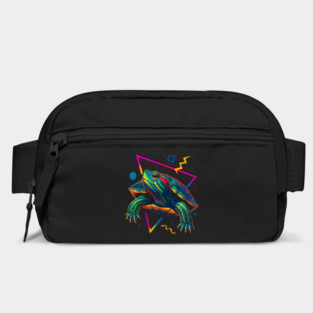 Retro Neon Red Eared Slider Turtle Bag