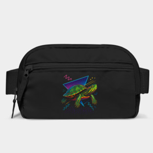 Retro Neon Western Painted Turtle Bag