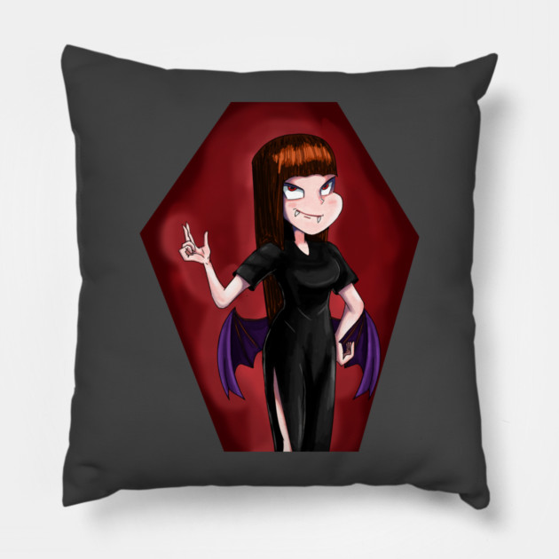 Vampire lady Pillow by droidmonkey