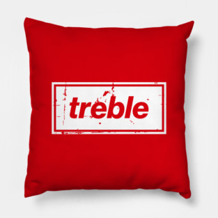 United Treble Football Oasis Indie Music Manchester White Pillow