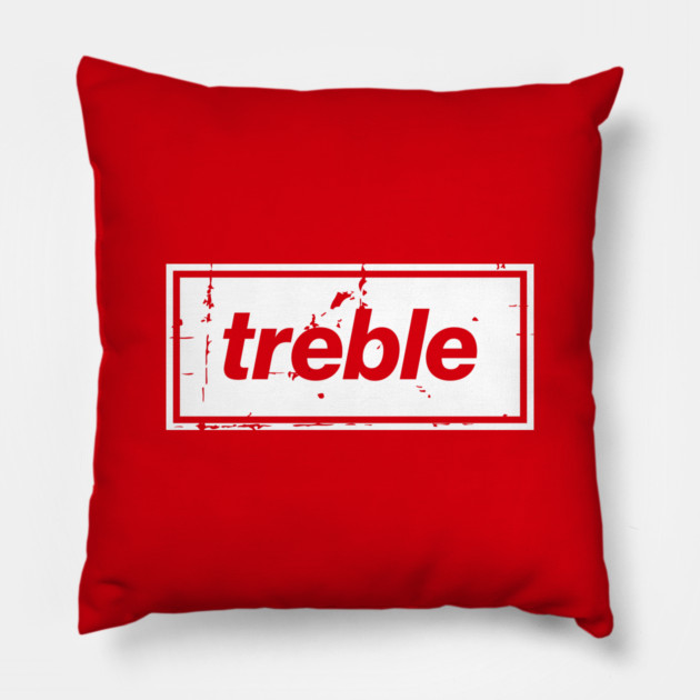 United Treble Football Oasis Indie Music Manchester White Pillow by Butter Creative