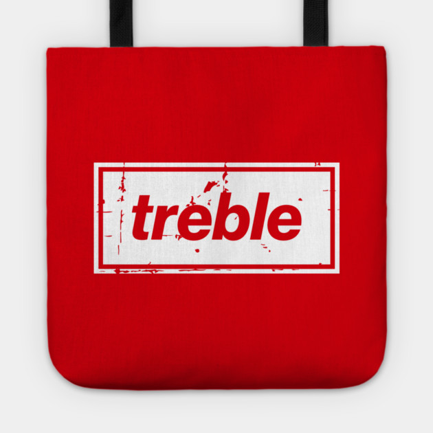 United Treble Football Oasis Indie Music Manchester White Tote by Butter Creative