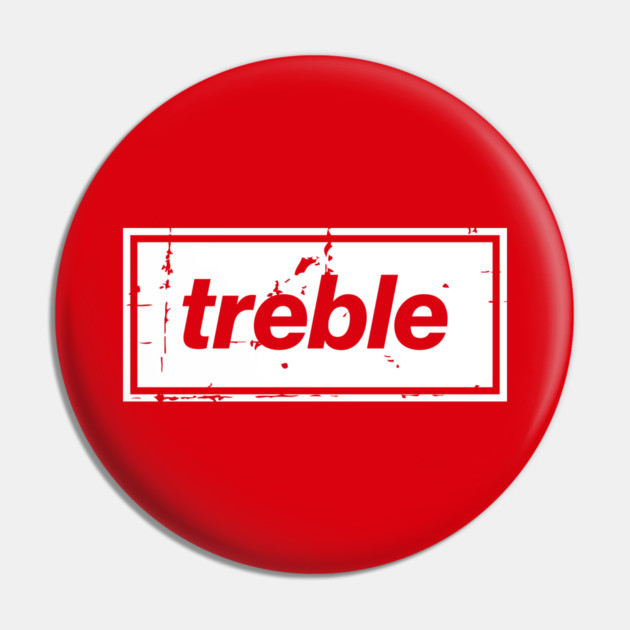 United Treble Football Oasis Indie Music Manchester White Pin by Butter Creative