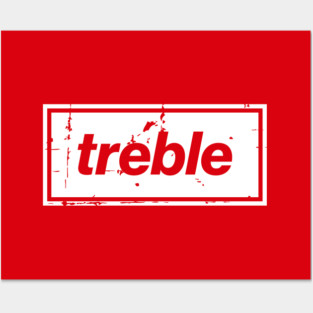 United Treble Football Oasis Indie Music Manchester White Posters and Art