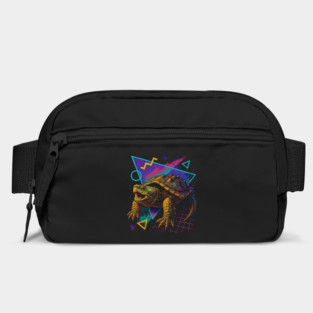 Retro Neon Albino Snapping Turtle Bag