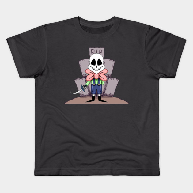 Skull Boi Kids T-Shirt by droidmonkey