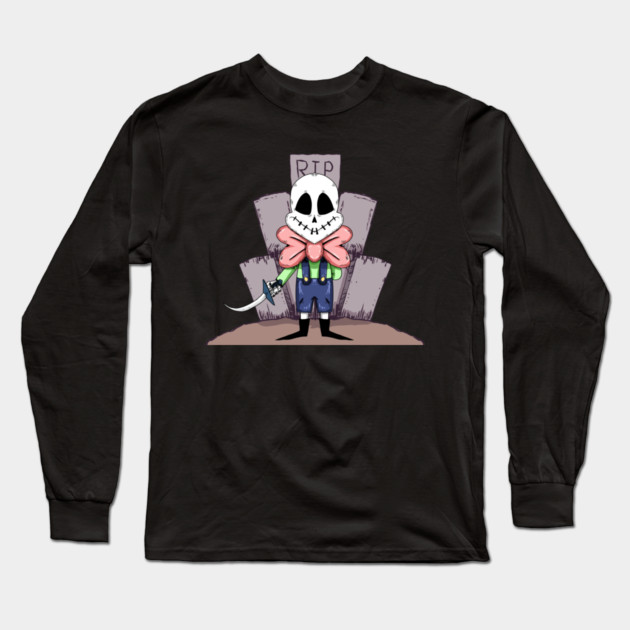 Skull Boi Long Sleeve T-Shirt by droidmonkey
