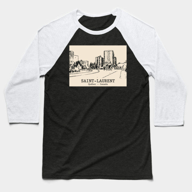Saint-Laurent - Québec Baseball T-Shirt by Lakeric