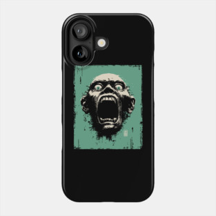 Screaming Ghoul Retro Horror Portrait Phone Case