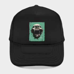 Screaming Ghoul Retro Horror Portrait Hat